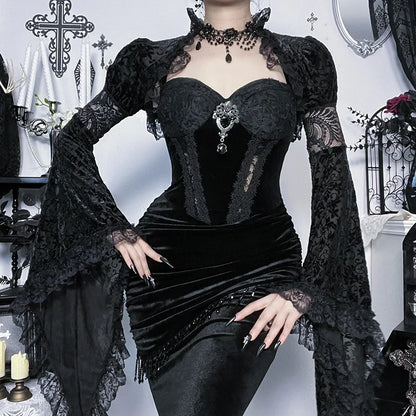 Autumn French Dark Gothic Royal Court Gown Women's Backless Sexy Hip-hugging Camisole Party Dress Y2K Aesthetic Elegant Gown