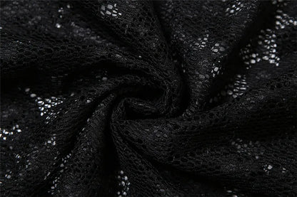 Nibber Sexy See Through Lace Sleeveless Long Dress Women Patchwork Summer Backless V-neck Side Slit Party Evening Maxi Vestidos